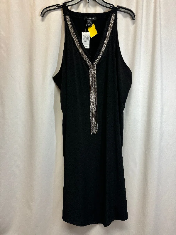 Dress Casual Midi By Ashley Stewart In Black, Size: 3x