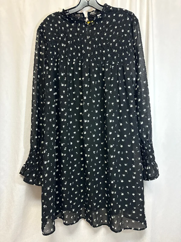 Dress Casual Midi By H&m In Black, Size: Xl