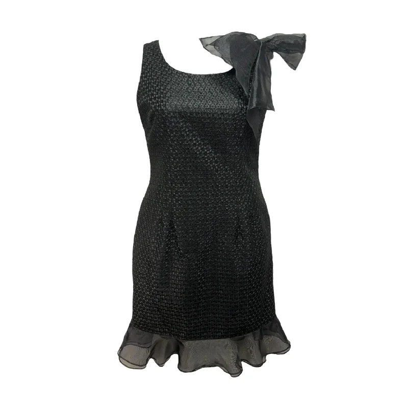 Bow Dress Party Short By Sarah Campbell In Black, Size: 8