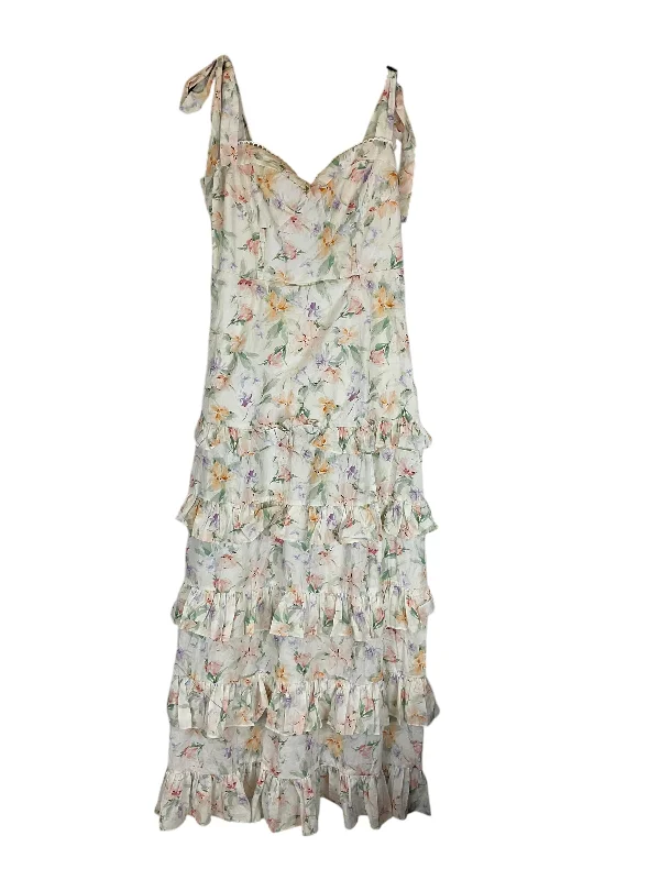 Dress Party Long By Mable In Floral Print, Size: L