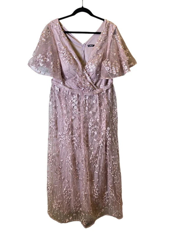 Dress Party Long By Shein In Pink, Size: 2x