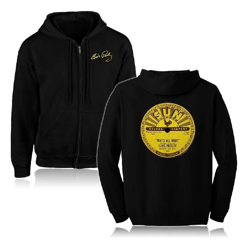 Elvis Presley Sun That's All Right Zip Hoodie