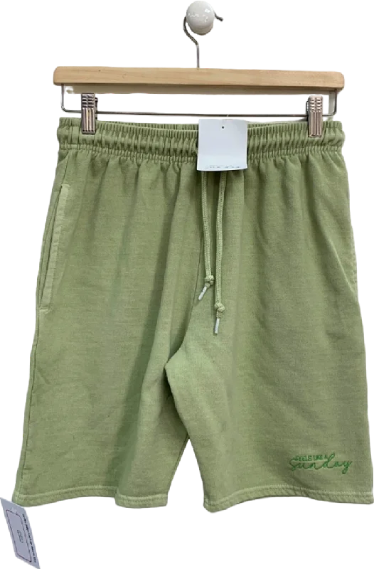 Feels Like a Sunday Green Sweat Shorts UK S