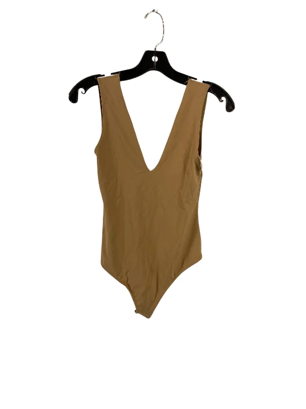 Bodysuit By Clothes Mentor In Tan, Size: Xs