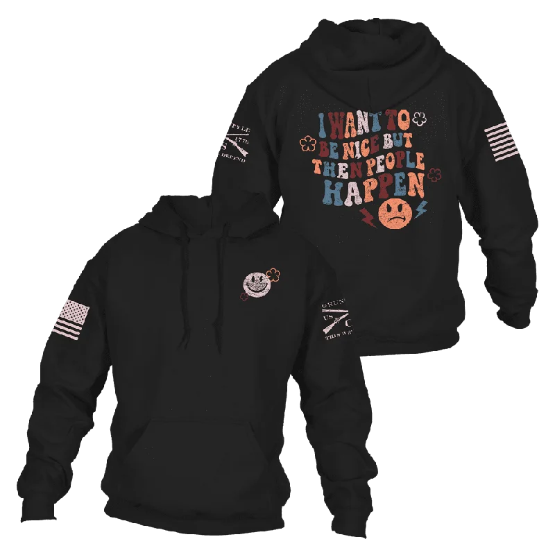 Women's Be Nice Hoodie - Black