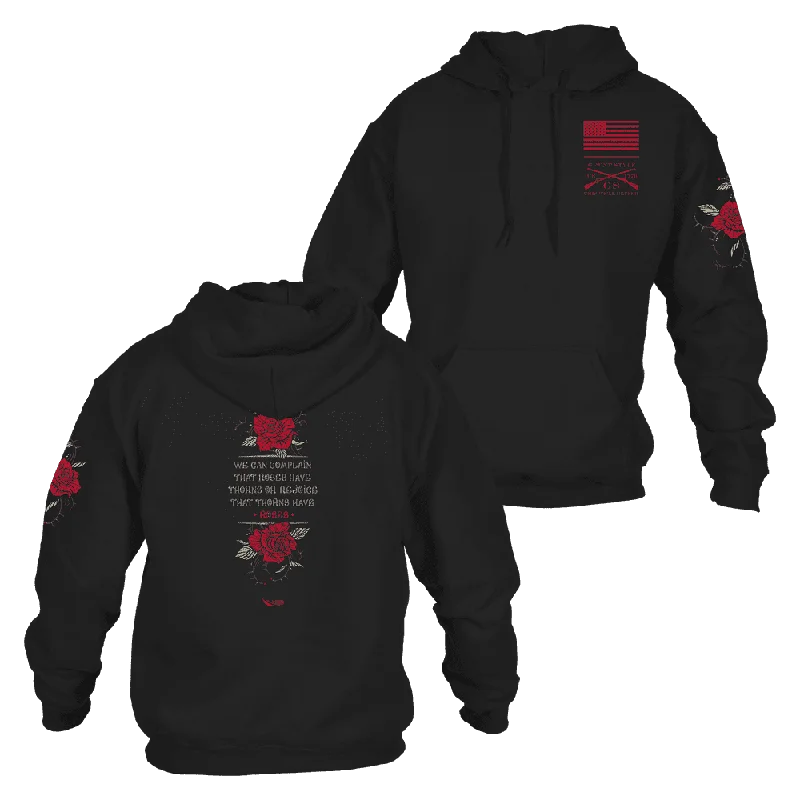 Women's Roses Have Thorns Hoodie - Black